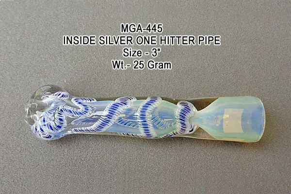 INSIDE SILVER ONE HITTER PIPE